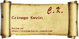 Czinege Kevin névjegykártya